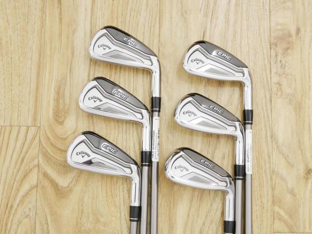 Iron set : Callaway : ชุดเหล็ก Callaway EPIC Forged Star (รุ่นท้อปสุด ปี 2020 ตีไกลกว่าปกติ 2 เบอร์) มีเหล็ก 5-Pw (6 ชิ้น) ก้านกราไฟต์ Fujikura Speeder Evolution Flex SR