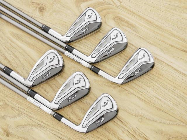 Iron set : Callaway : ชุดเหล็ก Callaway EPIC Forged Star (รุ่นท้อปสุด ปี 2020 ตีไกลกว่าปกติ 2 เบอร์) มีเหล็ก 5-Pw (6 ชิ้น) ก้านกราไฟต์ Fujikura Speeder Evolution Flex SR