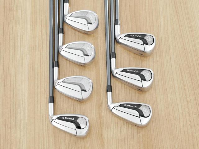 Iron set : Yamaha : ชุดเหล็ก Yamaha Inpres DriveStar Type D (รุ่นล่าสุด ออกปี 2024 ตีไกลที่สุด ไกลกว่าเหล็กทั่วไป 2 เบอร์ หน้าเด้งมากๆ) มีเหล็ก 7-Pw,Aw,As,Sw (7 ชิ้น) ก้านกราไฟต์ Fujikura Speeder NX M-425i Flex SR