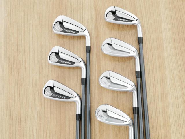 Iron set : Yamaha : ชุดเหล็ก Yamaha Inpres DriveStar Type D (รุ่นล่าสุด ออกปี 2024 ตีไกลที่สุด ไกลกว่าเหล็กทั่วไป 2 เบอร์ หน้าเด้งมากๆ) มีเหล็ก 7-Pw,Aw,As,Sw (7 ชิ้น) ก้านกราไฟต์ Fujikura Speeder NX M-425i Flex SR