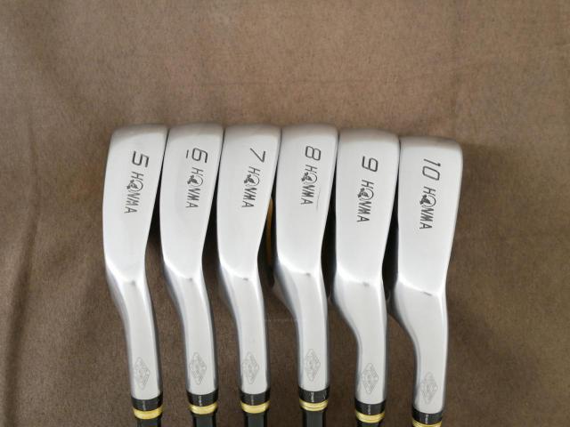 Iron set : Honma : **ก้าน 3 ดาว** ชุดเหล็ก Honma Beres IE-01 (ใบใหญ่ ลอยง่าย เหมาะกับซีเนียร์) มีเหล็ก 5-10 (6 ชิ้น) ก้าน ARMRQ 6 (45) Flex R (3 ดาว)