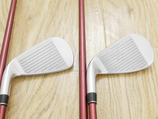 Iron set : PRGR : ชุดเหล็ก PRGR Red 505 (ใบใหญ่ หน้า Maraging ใส เด้ง) มีเหล็ก 6-Pw (5 ชิ้น) ก้านกราไฟต์ M-40 Flex SR