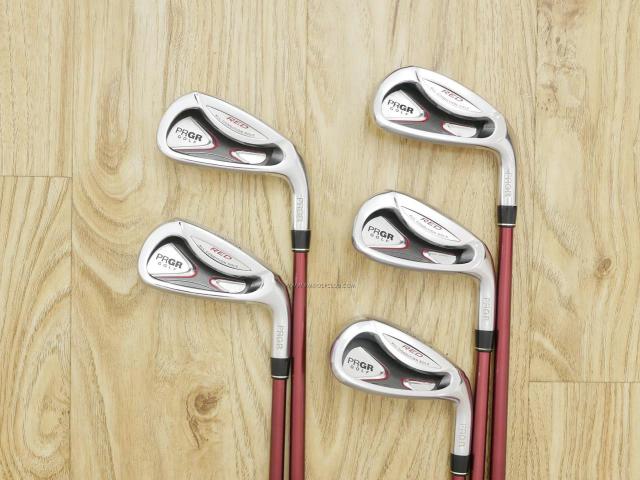 Iron set : PRGR : ชุดเหล็ก PRGR Red 505 (ใบใหญ่ หน้า Maraging ใส เด้ง) มีเหล็ก 6-Pw (5 ชิ้น) ก้านกราไฟต์ M-40 Flex SR