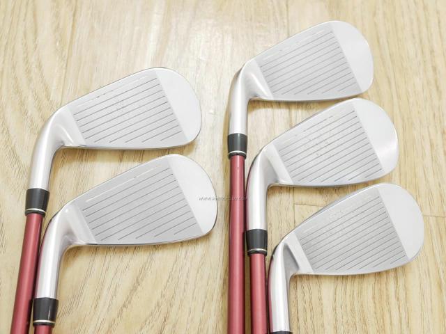 Iron set : PRGR : ชุดเหล็ก PRGR Red 505 (ใบใหญ่ หน้า Maraging ใส เด้ง) มีเหล็ก 6-Pw (5 ชิ้น) ก้านกราไฟต์ M-40 Flex SR