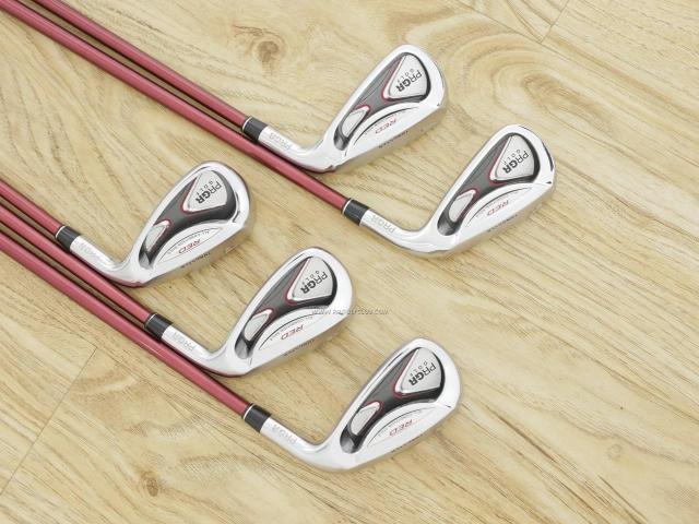 Iron set : PRGR : ชุดเหล็ก PRGR Red 505 (ใบใหญ่ หน้า Maraging ใส เด้ง) มีเหล็ก 6-Pw (5 ชิ้น) ก้านกราไฟต์ M-40 Flex SR