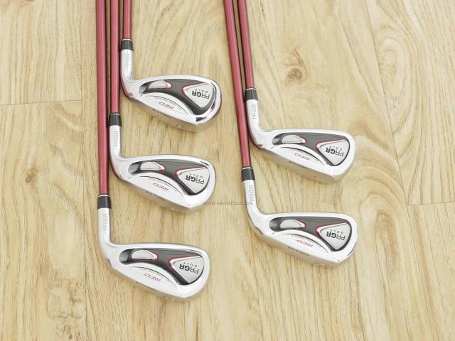 Iron set : PRGR : ชุดเหล็ก PRGR Red 505 (ใบใหญ่ หน้า Maraging ใส เด้ง) มีเหล็ก 6-Pw (5 ชิ้น) ก้านกราไฟต์ M-40 Flex SR