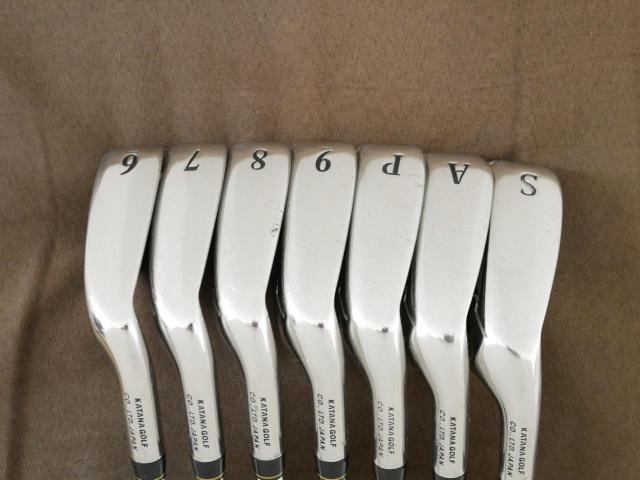Iron set : Katana : ชุดเหล็ก Katana Sword IZU Max G (ตีง่าย หน้าเด้ง) มีเหล็ก 6-Pw,Aw,Sw (7 ชิ้น) ก้านกราไฟต์ Fujikura Speeder 589 Flex R