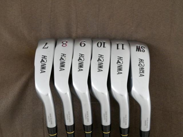 Iron set : Honma : **ก้าน 3 ดาว** ชุดเหล็ก Honma TwinMarks MG818 (รุ่นหายากก) มีเหล็ก 7-11,Sw (6 ชิ้น) ก้านกราไฟต์ ARMRQ 851 Flex R (3 ดาว)