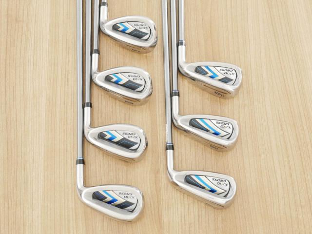Iron set : XXIO : ชุดเหล็ก XXIO Cross 2 (ออกปี 2021 ตีไกลที่สุดของที่สุดจาก XXIO หน้าเด้งสุดๆ) มีเหล็ก 7-Pw,Aw,Dw,Sw (7 ชิ้น ตีไกลกว่าปกติ 2 เบอร์) ก้านกราไฟต์ MH-2000 Flex R