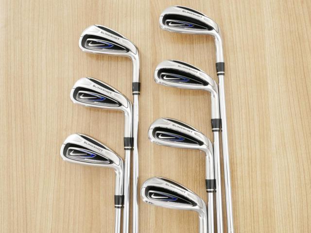 Iron set : Other Brand : ชุดเหล็ก Nike Slingshot (ใบใหญ่ ตีง่าย) มีเหล็ก 5-Pw,Sw (7 ชิ้น) ก้านเหล็ก Flex S
