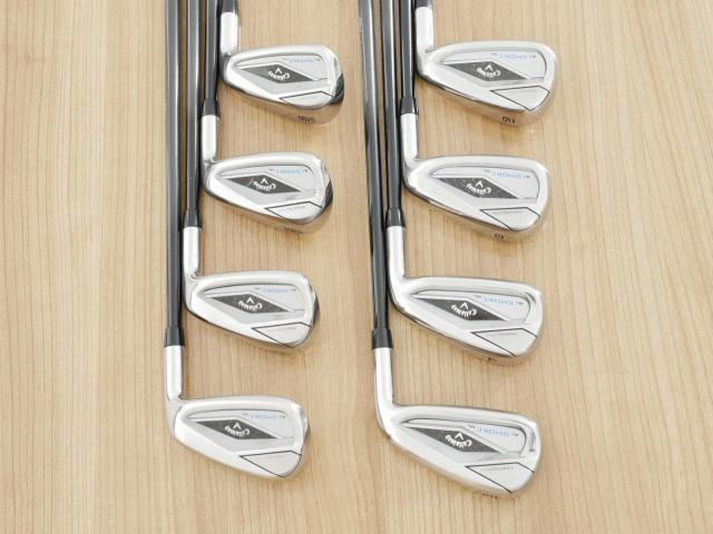 Iron set : Callaway : ชุดเหล็ก Callaway Paradym Ai Smoke HL (ออกปี 2024 ตีง่ายมาก ไกล Japan Spec.) มีเหล็ก 6-Pw,Aw,Gw,Sw (8 ชิ้น) ก้านกราไฟต์ Mitsubishi TENSEI 50 Flex R