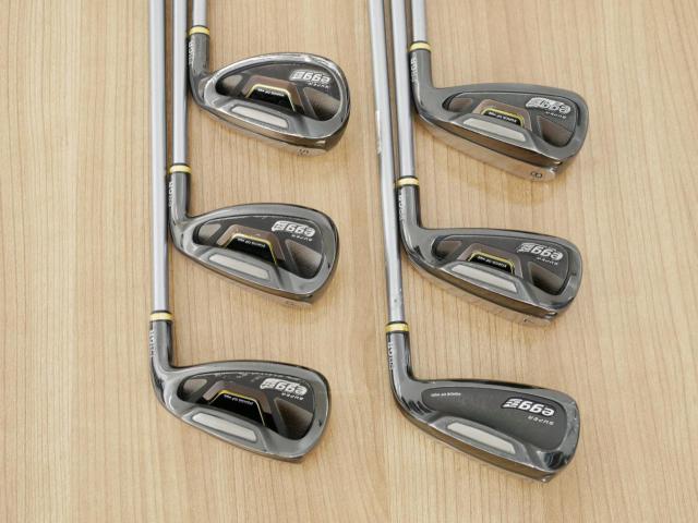 Lady club : All : ชุดเหล็กกระเทย PRGR Super Egg Iron (ปี 2018 ตัวท๊อปสุด หน้าเด้งเกินกฏ ใช้แข่งไม่ได้ ตีไกมลมากๆ) มีเหล็ก 6-Pw,As (6 ชิ้น) ก้านกราไฟต์ Flex L (M-30)