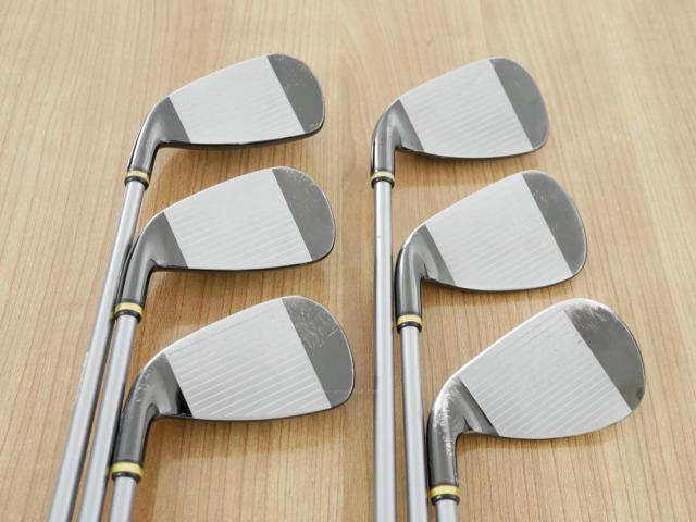 Lady club : All : ชุดเหล็กกระเทย PRGR Super Egg Iron (ปี 2018 ตัวท๊อปสุด หน้าเด้งเกินกฏ ใช้แข่งไม่ได้ ตีไกมลมากๆ) มีเหล็ก 6-Pw,As (6 ชิ้น) ก้านกราไฟต์ Flex L (M-30)