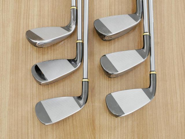 Lady club : All : ชุดเหล็กกระเทย PRGR Super Egg Iron (ปี 2018 ตัวท๊อปสุด หน้าเด้งเกินกฏ ใช้แข่งไม่ได้ ตีไกมลมากๆ) มีเหล็ก 6-Pw,As (6 ชิ้น) ก้านกราไฟต์ Flex L (M-30)