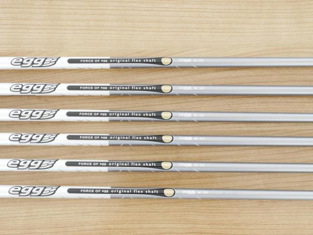 Lady club : All : ชุดเหล็กกระเทย PRGR Super Egg Iron (ปี 2018 ตัวท๊อปสุด หน้าเด้งเกินกฏ ใช้แข่งไม่ได้ ตีไกมลมากๆ) มีเหล็ก 6-Pw,As (6 ชิ้น) ก้านกราไฟต์ Flex L (M-30)