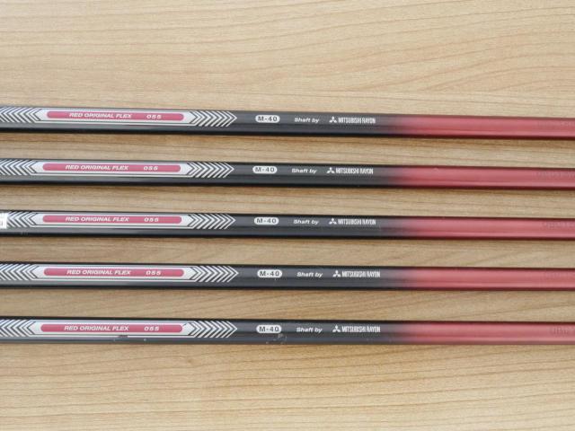 Iron set : PRGR : ชุดเหล็ก PRGR Red 505 (ใบใหญ่ หน้า Maraging ใส เด้ง) มีเหล็ก 6-Pw (5 ชิ้น) ก้านกราไฟต์ M-40 Flex SR