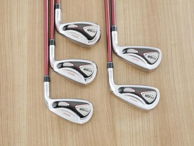 Iron set : PRGR : ชุดเหล็ก PRGR Red 505 (ใบใหญ่ หน้า Maraging ใส เด้ง) มีเหล็ก 6-Pw (5 ชิ้น) ก้านกราไฟต์ M-40 Flex SR