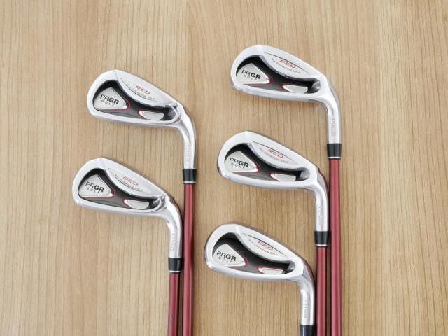Iron set : PRGR : ชุดเหล็ก PRGR Red 505 (ใบใหญ่ หน้า Maraging ใส เด้ง) มีเหล็ก 6-Pw (5 ชิ้น) ก้านกราไฟต์ M-40 Flex SR