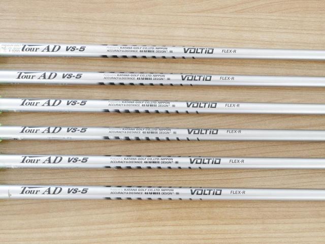Iron set : Katana : ชุดเหล็กกระเทย Katana Voltio III G Series Hi (ตีง่าย ไกลมาก) มีเหล็ก 7-Pw,Aw,Sw (6 ชิ้น ระยะเทียบเท่า เหล็ก 6-Pw,Sw) ก้าน Tour AD VS-5 Flex R