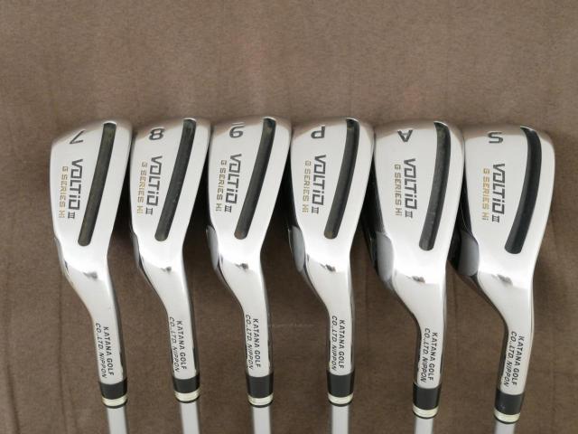 Iron set : Katana : ชุดเหล็กกระเทย Katana Voltio III G Series Hi (ตีง่าย ไกลมาก) มีเหล็ก 7-Pw,Aw,Sw (6 ชิ้น ระยะเทียบเท่า เหล็ก 6-Pw,Sw) ก้าน Tour AD VS-5 Flex R