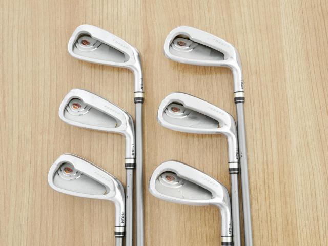 Iron set : PRGR : ชุดเหล็ก PRGR Egg PF Forged (รุ่นปี 2019 ตีง่ายและไกลมากๆ โกงสุดๆ) มีเหล็ก 6-Pw,Aw (6 ชิ้น) ก้านกราไฟต์ M-40 Flex SR