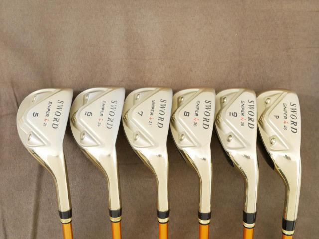 Iron set : Katana : ชุดเหล็กกระเทย Katana Sniper i (ตีง่ายมากๆ ไกลมากๆ) มีเหล็ก 5-Pw (6 ชิ้น เบอร์ 6 ตีระยะเท่าเหล็ก 5 ปกติ) ก้านกราไฟต์ Flex R