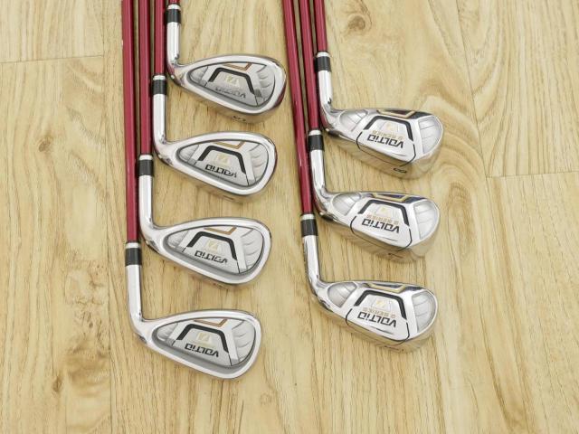 Iron set : Katana : ชุดเหล็ก Katana Voltio IV G Series I Silver (ปี 2017) มีเหล็ก 6-Pw,Aw,Sw (7 ชิ้น เหล็กยาวเป็นกระเทย) ก้านกราไฟต์ Fujikura Speeder 360 Flex R