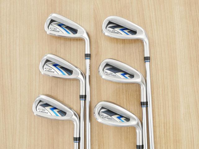 Iron set : XXIO : ชุดเหล็ก XXIO Cross 2 (ออกปี 2021 ตีไกลที่สุดของที่สุดจาก XXIO หน้าเด้งสุดๆ) มีเหล็ก 7-Pw,Aw,Dw (6 ชิ้น ตีไกลกว่าปกติ 2 เบอร์) ก้านเหล็ก NS Pro 860 DST Flex R