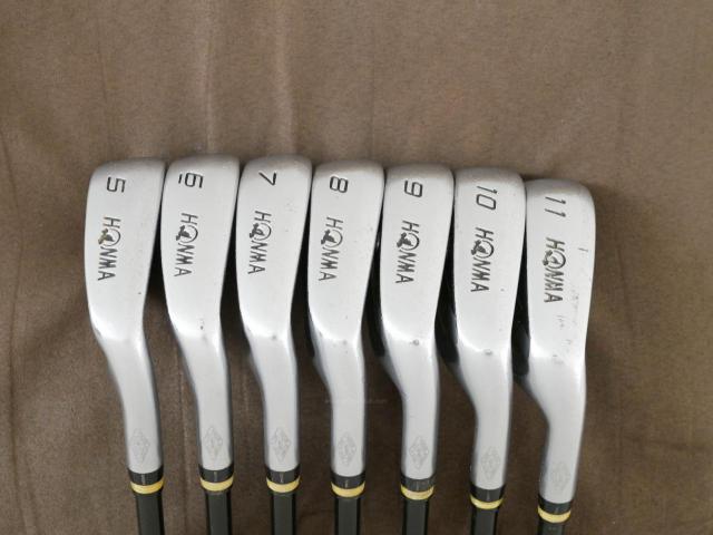 Iron set : Honma : ชุดเหล็ก Honma Beres IS-02 (หน้าเด้ง Forged) มีเหล็ก 5-11 (7 ชิ้น เทียบเท่า 4-Pw) ก้าน ARMRQ 6 (49) Flex R (2 ดาว)