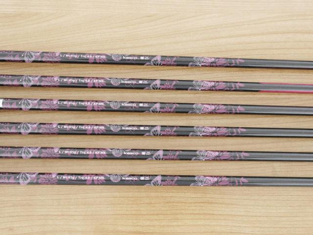 Lady club : All : ชุดเหล็ก Kasco Fereina (ใบใหญ่ ตีง่าย) มีเหล็ก 6-Pw,Sw (6 ชิ้น) ก้านกราไฟต์ Flex L