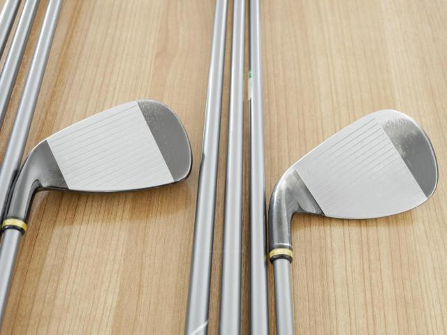 Iron set : PRGR : ชุดเหล็กกระเทย PRGR Super Egg Iron (ปี 2018 ตัวท๊อปสุด หน้าเด้งเกินกฏ ใช้แข่งไม่ได้ ตีไกมลมากๆ) มีเหล็ก 5-Pw,Aw,As (8 ชิ้น) ก้านกราไฟต์ Flex R (M-37)