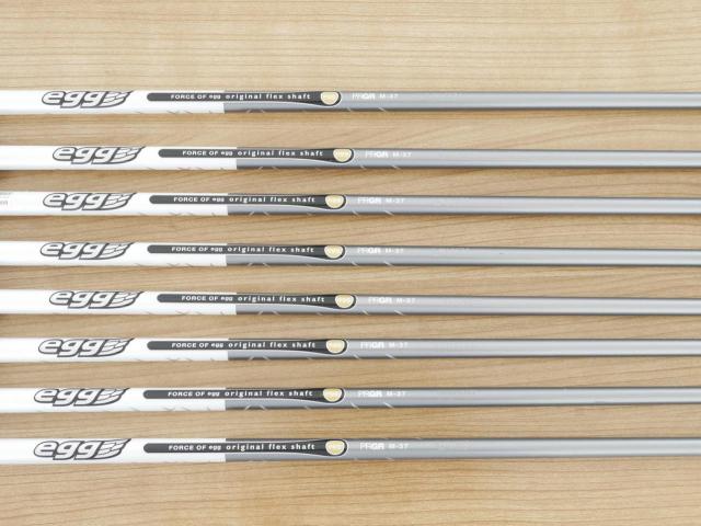 Iron set : PRGR : ชุดเหล็กกระเทย PRGR Super Egg Iron (ปี 2018 ตัวท๊อปสุด หน้าเด้งเกินกฏ ใช้แข่งไม่ได้ ตีไกมลมากๆ) มีเหล็ก 5-Pw,Aw,As (8 ชิ้น) ก้านกราไฟต์ Flex R (M-37)