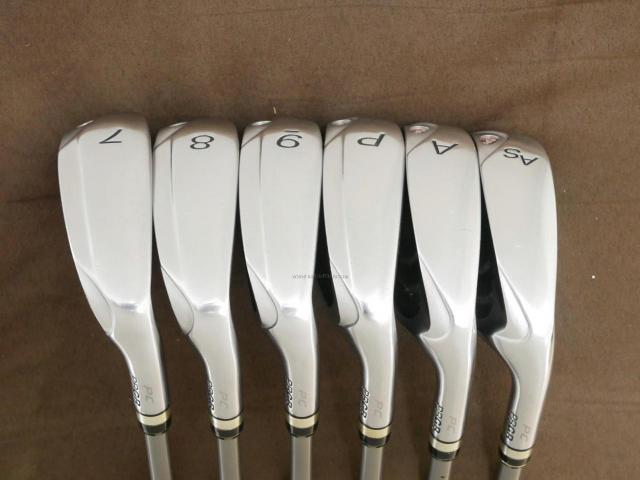 Iron set : PRGR : ชุดเหล็กกระเทย PRGR Egg PC (รุ่นปี 2019 ตีง่ายและไกลมากๆ โกงสุดๆ) มีเหล็ก 7-Pw,Aw,As (6 ชิ้น) ก้านกราไฟต์ M-37 Flex R