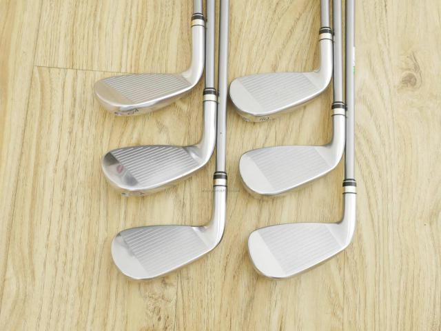 Iron set : PRGR : ชุดเหล็กกระเทย PRGR Egg PC (รุ่นปี 2019 ตีง่ายและไกลมากๆ โกงสุดๆ) มีเหล็ก 7-Pw,Aw,As (6 ชิ้น) ก้านกราไฟต์ M-37 Flex R
