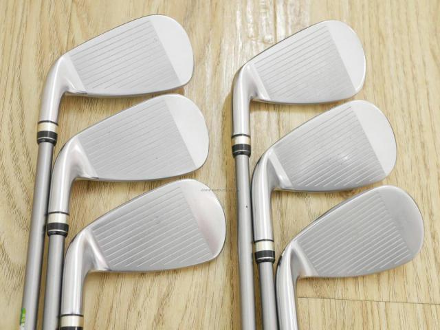 Iron set : PRGR : ชุดเหล็กกระเทย PRGR Egg PC (รุ่นปี 2019 ตีง่ายและไกลมากๆ โกงสุดๆ) มีเหล็ก 7-Pw,Aw,As (6 ชิ้น) ก้านกราไฟต์ M-37 Flex R
