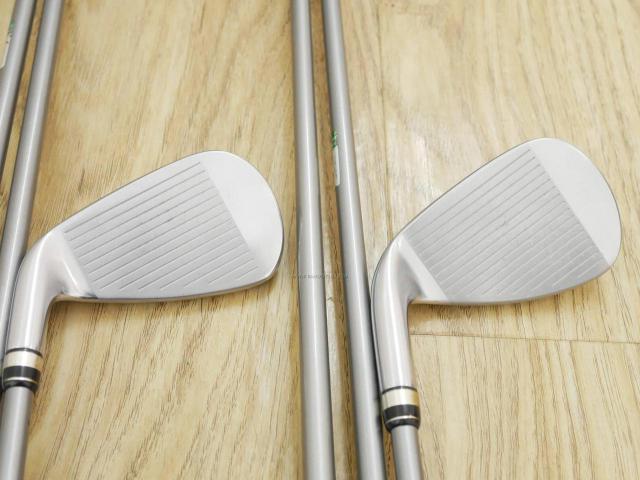 Iron set : PRGR : ชุดเหล็กกระเทย PRGR Egg PC (รุ่นปี 2019 ตีง่ายและไกลมากๆ โกงสุดๆ) มีเหล็ก 7-Pw,Aw,As (6 ชิ้น) ก้านกราไฟต์ M-37 Flex R