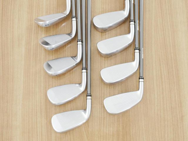 Iron set : PRGR : ชุดเหล็กกระเทย PRGR Super Egg Iron (รุ่นปี 2023 ตัวท๊อปสุด หน้าเด้งเกินกฏ ใช้แข่งไม่ได้ ตีไกลมากๆ) มีเหล็ก 5-Pw,Aw,As,Sw (9 ชิ้น เต็มเซ็ต) ก้านกราไฟต์ Flex R (M-37)