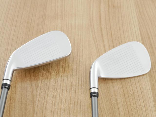 Iron set : PRGR : ชุดเหล็กกระเทย PRGR Super Egg Iron (รุ่นปี 2023 ตัวท๊อปสุด หน้าเด้งเกินกฏ ใช้แข่งไม่ได้ ตีไกลมากๆ) มีเหล็ก 5-Pw,Aw,As,Sw (9 ชิ้น เต็มเซ็ต) ก้านกราไฟต์ Flex R (M-37)