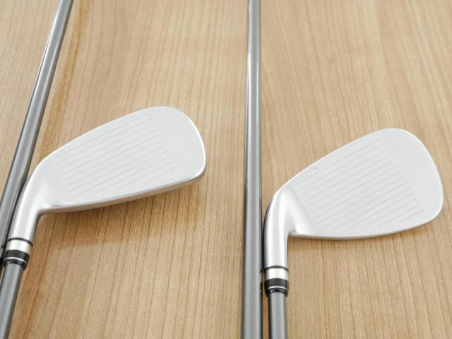 Iron set : PRGR : ชุดเหล็กกระเทย PRGR Super Egg Iron (รุ่นปี 2023 ตัวท๊อปสุด หน้าเด้งเกินกฏ ใช้แข่งไม่ได้ ตีไกลมากๆ) มีเหล็ก 5-Pw,Aw,As,Sw (9 ชิ้น เต็มเซ็ต) ก้านกราไฟต์ Flex R (M-37)