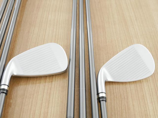 Iron set : PRGR : ชุดเหล็กกระเทย PRGR Super Egg Iron (รุ่นปี 2023 ตัวท๊อปสุด หน้าเด้งเกินกฏ ใช้แข่งไม่ได้ ตีไกลมากๆ) มีเหล็ก 5-Pw,Aw,As,Sw (9 ชิ้น เต็มเซ็ต) ก้านกราไฟต์ Flex R (M-37)