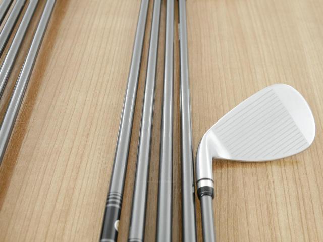 Iron set : PRGR : ชุดเหล็กกระเทย PRGR Super Egg Iron (รุ่นปี 2023 ตัวท๊อปสุด หน้าเด้งเกินกฏ ใช้แข่งไม่ได้ ตีไกลมากๆ) มีเหล็ก 5-Pw,Aw,As,Sw (9 ชิ้น เต็มเซ็ต) ก้านกราไฟต์ Flex R (M-37)