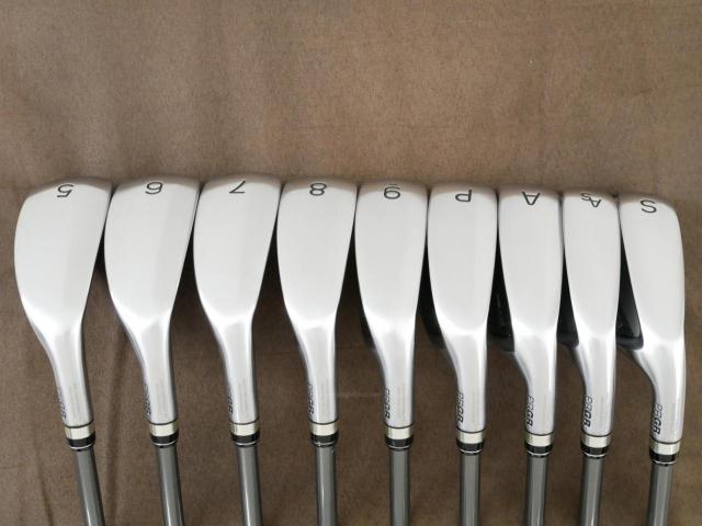 Iron set : PRGR : ชุดเหล็กกระเทย PRGR Super Egg Iron (รุ่นปี 2023 ตัวท๊อปสุด หน้าเด้งเกินกฏ ใช้แข่งไม่ได้ ตีไกลมากๆ) มีเหล็ก 5-Pw,Aw,As,Sw (9 ชิ้น เต็มเซ็ต) ก้านกราไฟต์ Flex R (M-37)