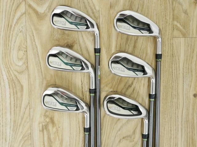 Iron set : Tourstage : ชุดเหล็ก Tourstage PHYZ Premium Model (รุ่นท๊อปสุด หายากสุด ตีง่าย ไกล เหมาะกับซีเนียร์) มีเหล็ก 5-Pw (6 ชิ้น) ก้านกราไฟต์ FLex R