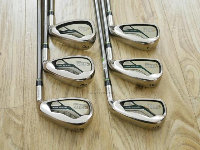 Iron set : Tourstage : ชุดเหล็ก Tourstage PHYZ Premium Model (รุ่นท๊อปสุด หายากสุด ตีง่าย ไกล เหมาะกับซีเนียร์) มีเหล็ก 5-Pw (6 ชิ้น) ก้านกราไฟต์ FLex R