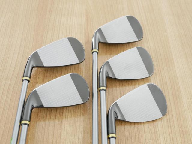 Lady club : All : ชุดเหล็กกระเทย PRGR Super Egg Iron (ปี 2018 ตัวท๊อปสุด หน้าเด้งเกินกฏ ใช้แข่งไม่ได้ ตีไกมลมากๆ) มีเหล็ก 6-Pw (5 ชิ้น) ก้านกราไฟต์ Flex L (M-30)