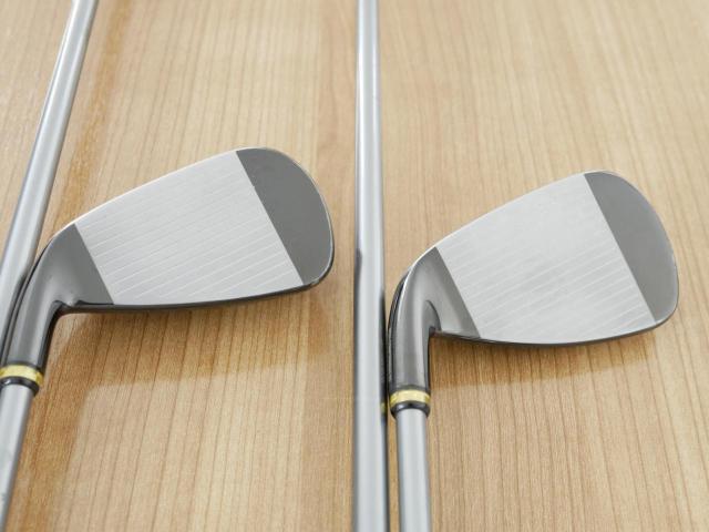 Lady club : All : ชุดเหล็กกระเทย PRGR Super Egg Iron (ปี 2018 ตัวท๊อปสุด หน้าเด้งเกินกฏ ใช้แข่งไม่ได้ ตีไกมลมากๆ) มีเหล็ก 6-Pw (5 ชิ้น) ก้านกราไฟต์ Flex L (M-30)