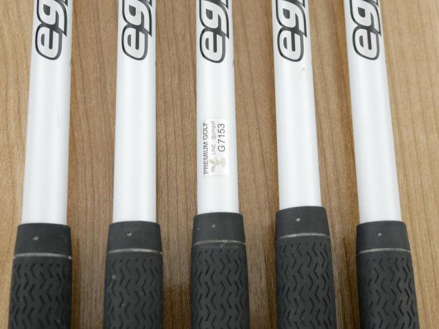 Lady club : All : ชุดเหล็กกระเทย PRGR Super Egg Iron (ปี 2018 ตัวท๊อปสุด หน้าเด้งเกินกฏ ใช้แข่งไม่ได้ ตีไกมลมากๆ) มีเหล็ก 6-Pw (5 ชิ้น) ก้านกราไฟต์ Flex L (M-30)