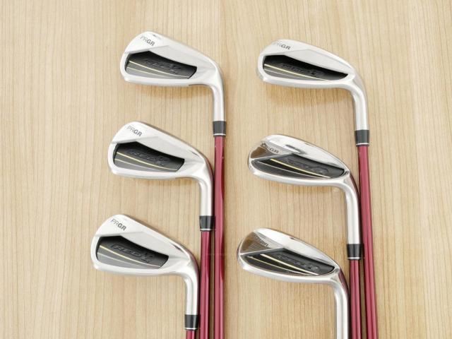 Iron set : PRGR : ชุดเหล็ก PRGR Red Titan Face (รุ่นปี 2018 หน้าเด้ง ตีไกลมาก) มีเหล็ก 7-Pw,Aw,Sw (6 ชิ้น) ก้านกราไฟต์ M-37 Flex R