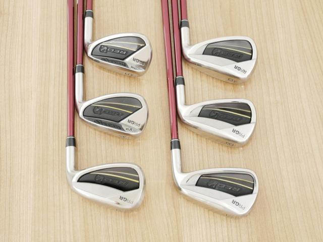 Iron set : PRGR : ชุดเหล็ก PRGR Red Titan Face (รุ่นปี 2018 หน้าเด้ง ตีไกลมาก) มีเหล็ก 7-Pw,Aw,Sw (6 ชิ้น) ก้านกราไฟต์ M-37 Flex R