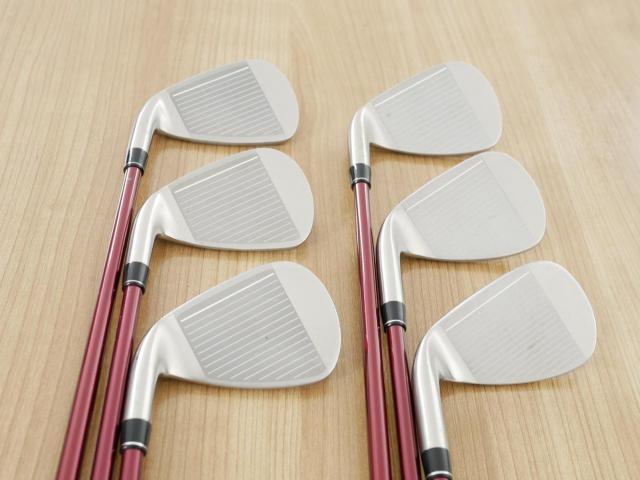 Iron set : PRGR : ชุดเหล็ก PRGR Red Titan Face (รุ่นปี 2018 หน้าเด้ง ตีไกลมาก) มีเหล็ก 7-Pw,Aw,Sw (6 ชิ้น) ก้านกราไฟต์ M-37 Flex R